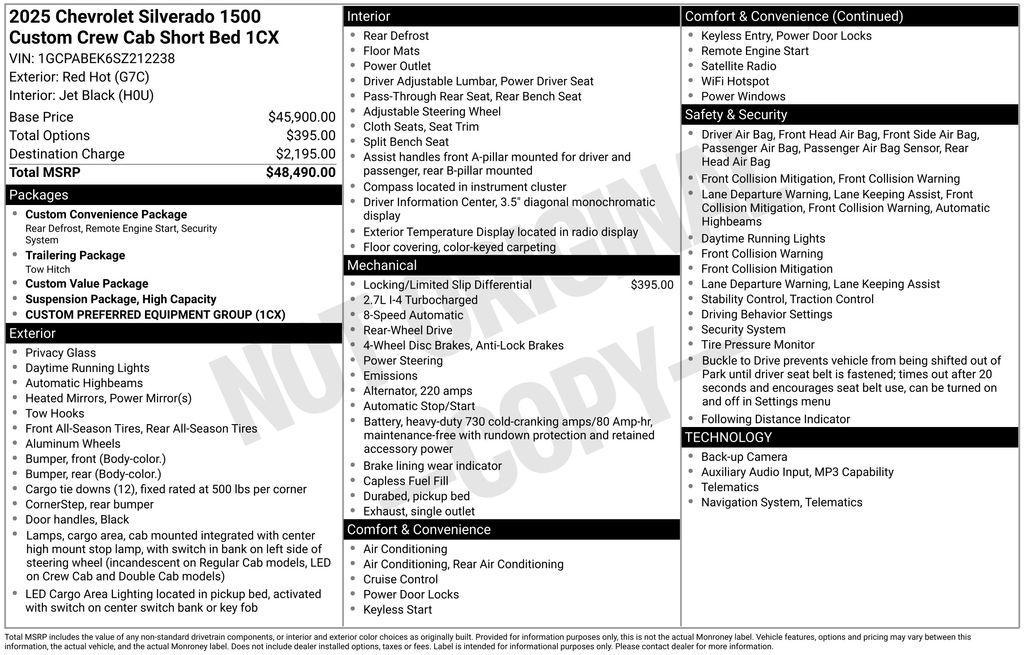 used 2025 Chevrolet Silverado 1500 car, priced at $34,451