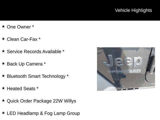 used 2021 Jeep Wrangler car, priced at $22,100