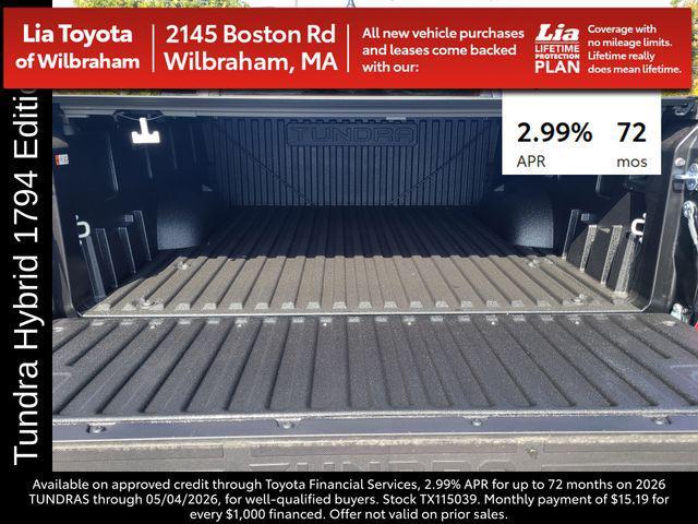 new 2026 Toyota Tundra Hybrid car, priced at $76,073