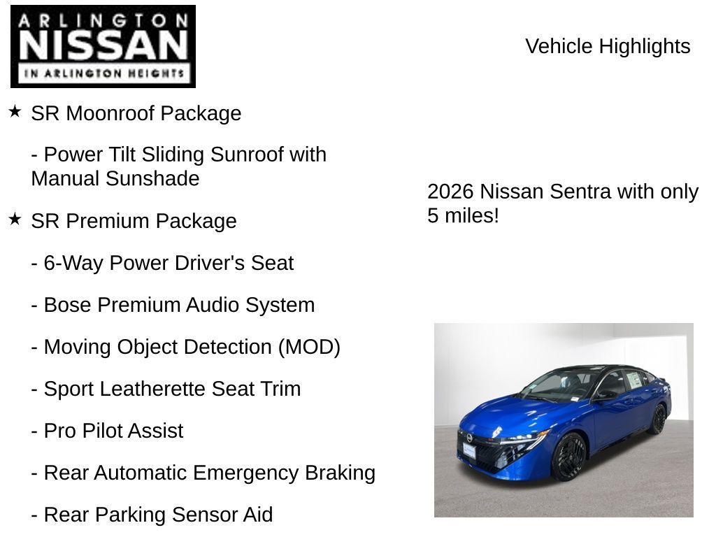 new 2026 Nissan Sentra car, priced at $28,453
