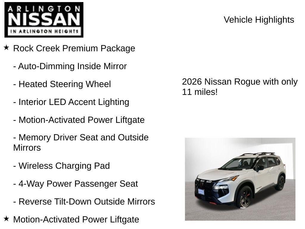 new 2026 Nissan Rogue car, priced at $31,184
