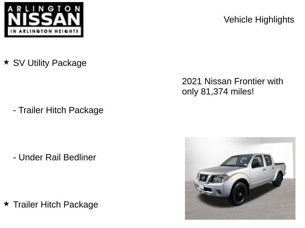 used 2021 Nissan Frontier car, priced at $21,797