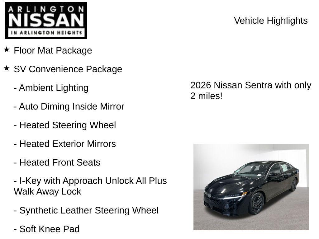 new 2026 Nissan Sentra car, priced at $24,044