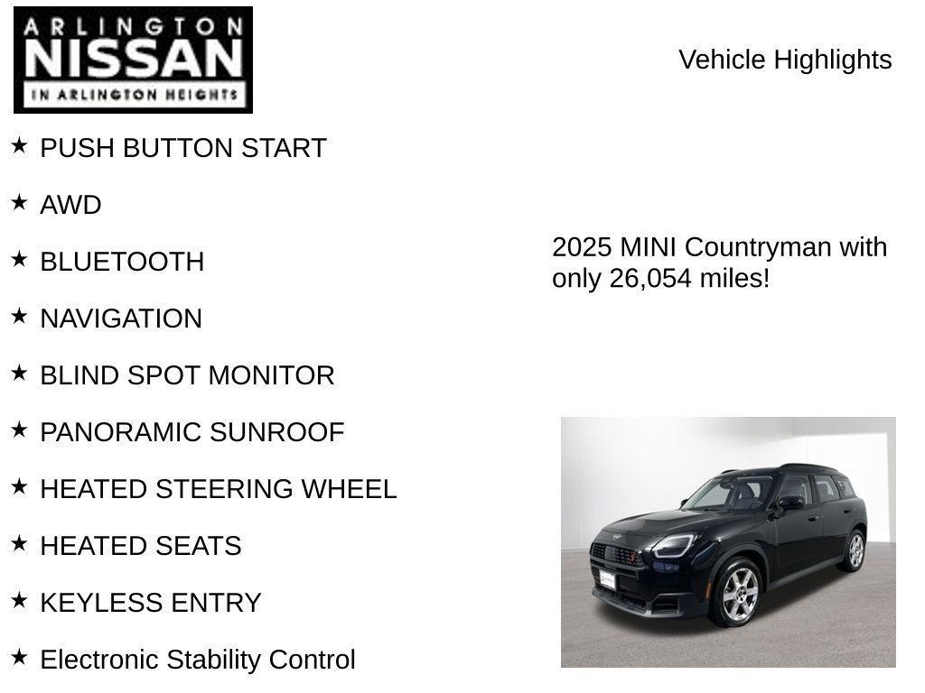 used 2025 MINI Countryman car, priced at $28,979