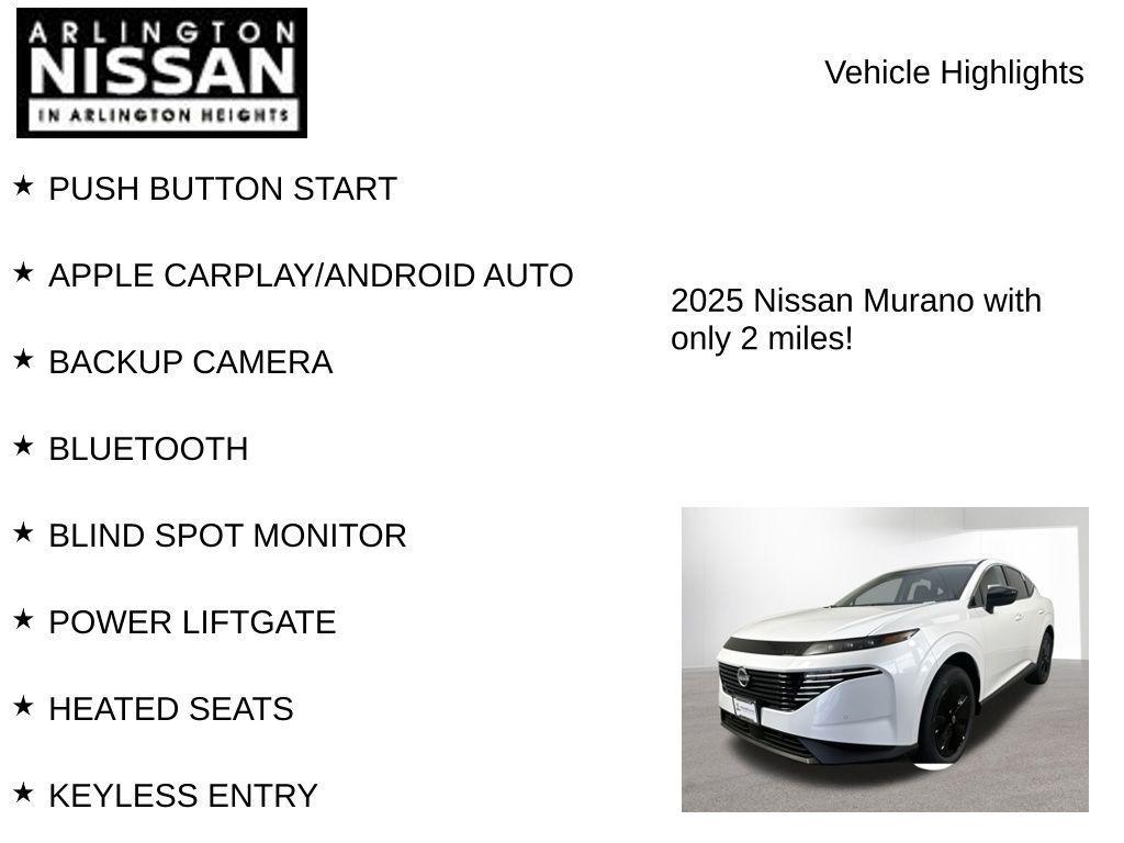 new 2025 Nissan Murano car, priced at $33,110