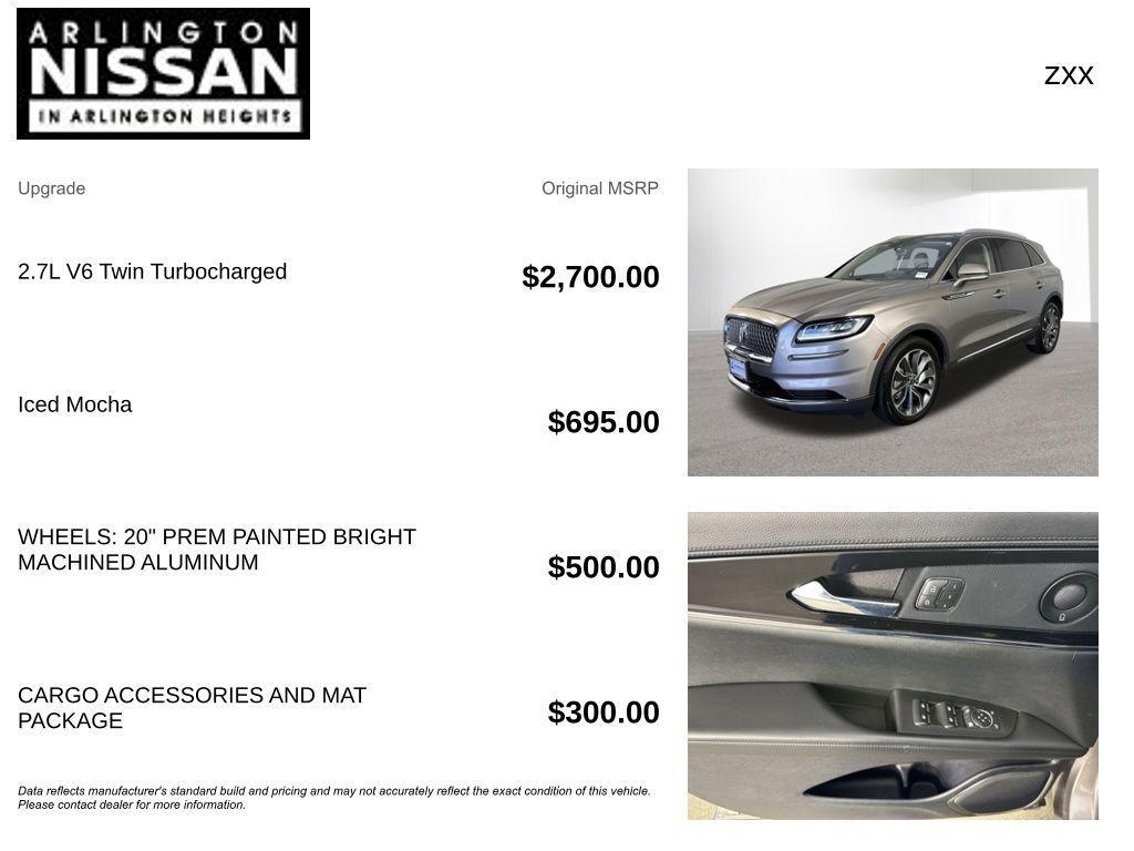 used 2021 Lincoln Nautilus car, priced at $31,997