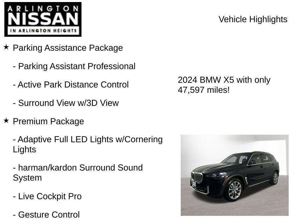 used 2024 BMW X5 PHEV car, priced at $47,900