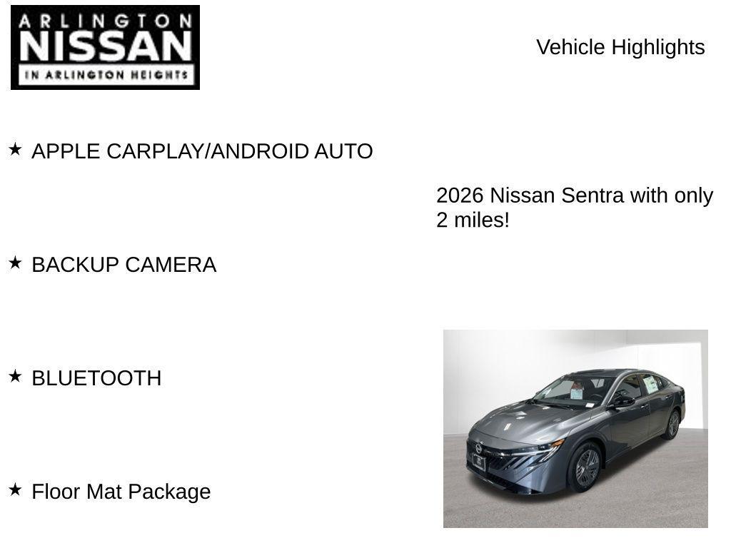 new 2026 Nissan Sentra car, priced at $21,497