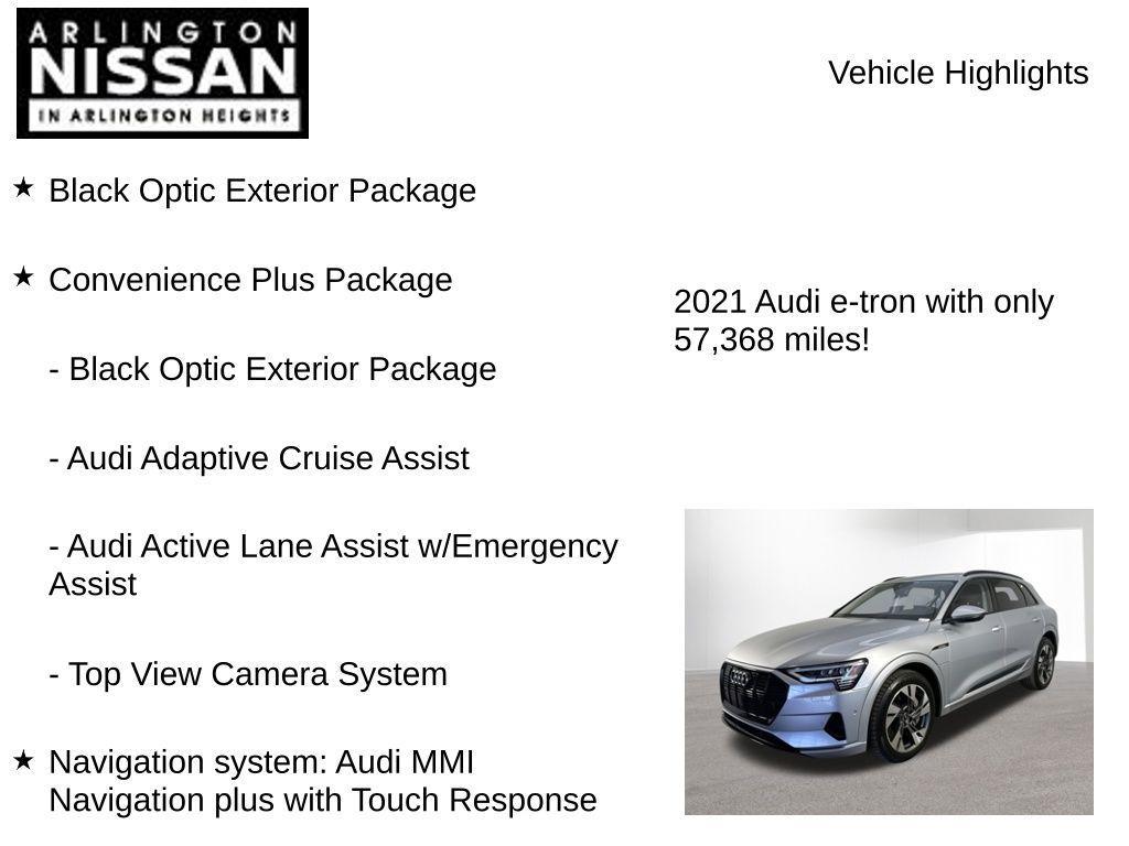 used 2021 Audi e-tron car, priced at $18,797