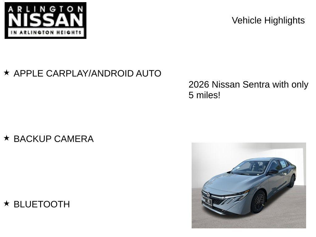 new 2026 Nissan Sentra car, priced at $22,983