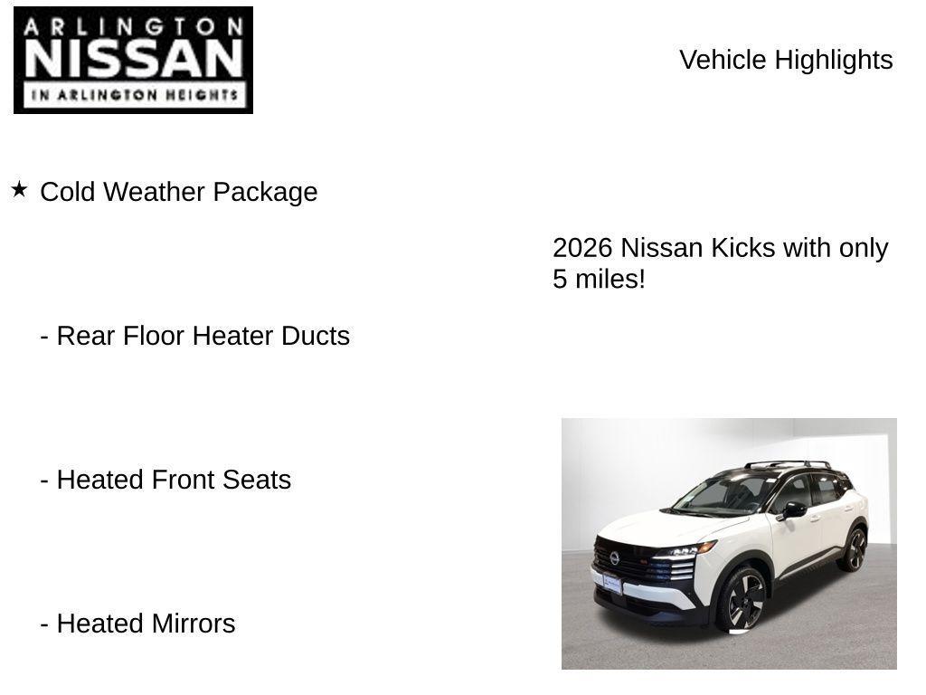 new 2026 Nissan Kicks car, priced at $28,942