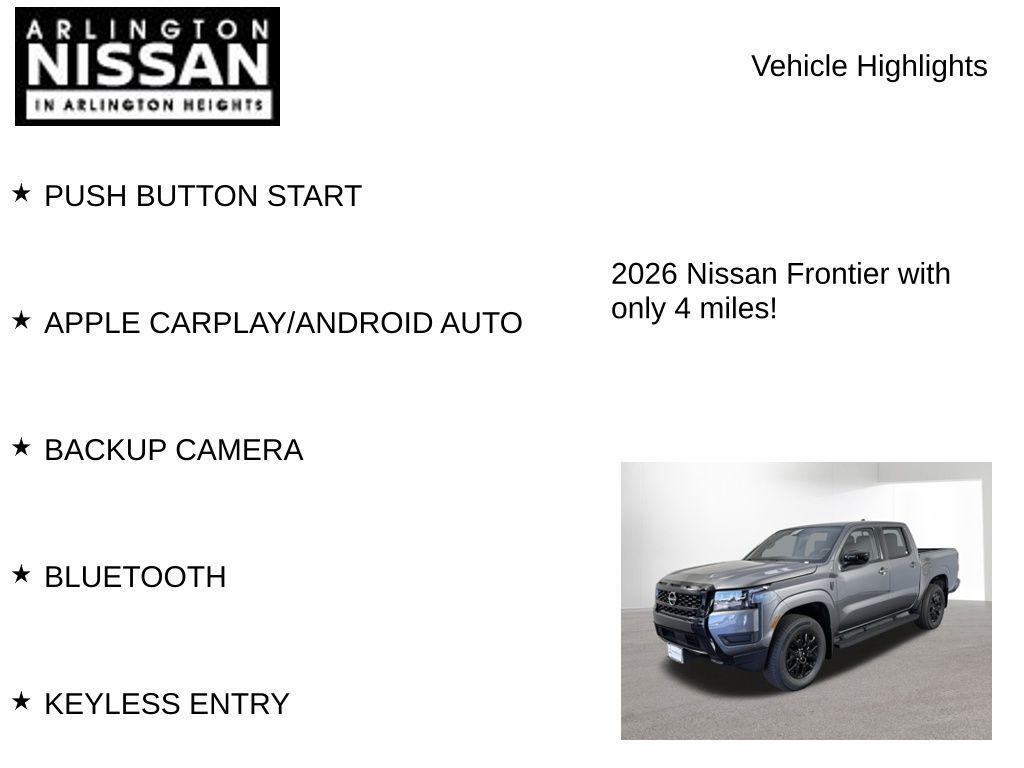 new 2026 Nissan Frontier car, priced at $37,971
