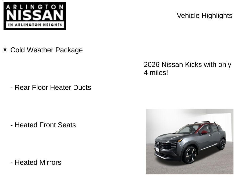 new 2026 Nissan Kicks car, priced at $30,235