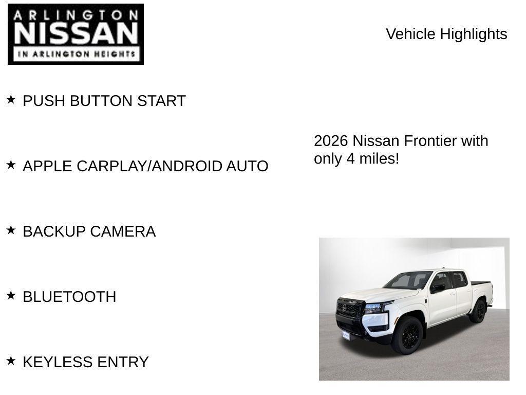 new 2026 Nissan Frontier car, priced at $38,983
