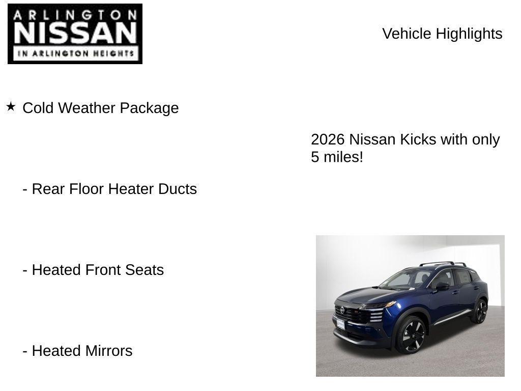 new 2026 Nissan Kicks car, priced at $27,530