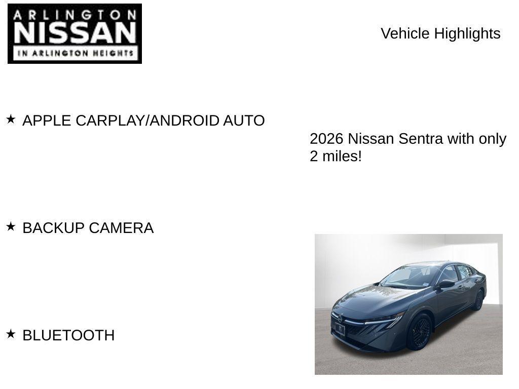 new 2026 Nissan Sentra car, priced at $22,583