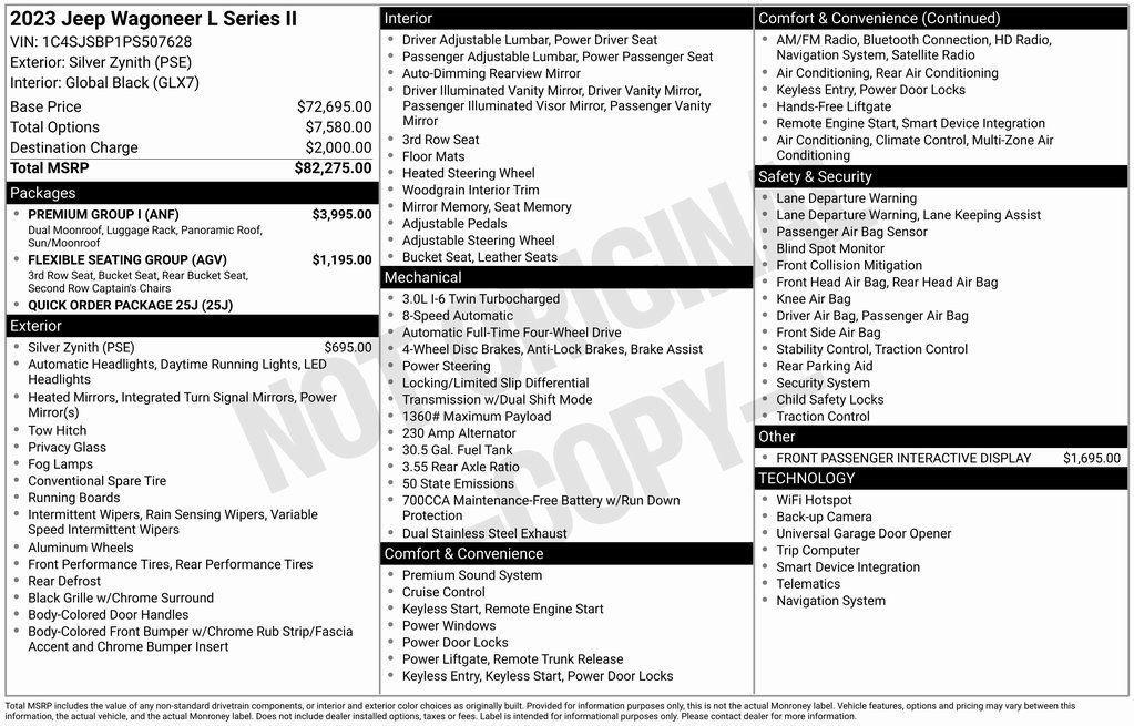 used 2023 Jeep Wagoneer L car, priced at $39,789