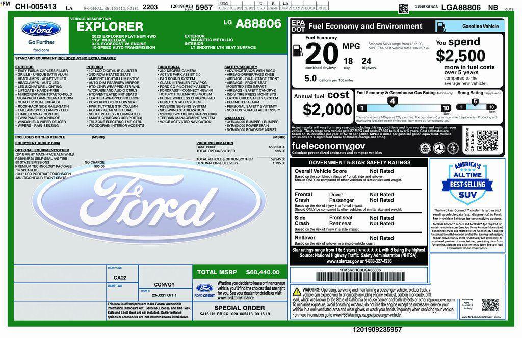 used 2020 Ford Explorer car, priced at $23,965