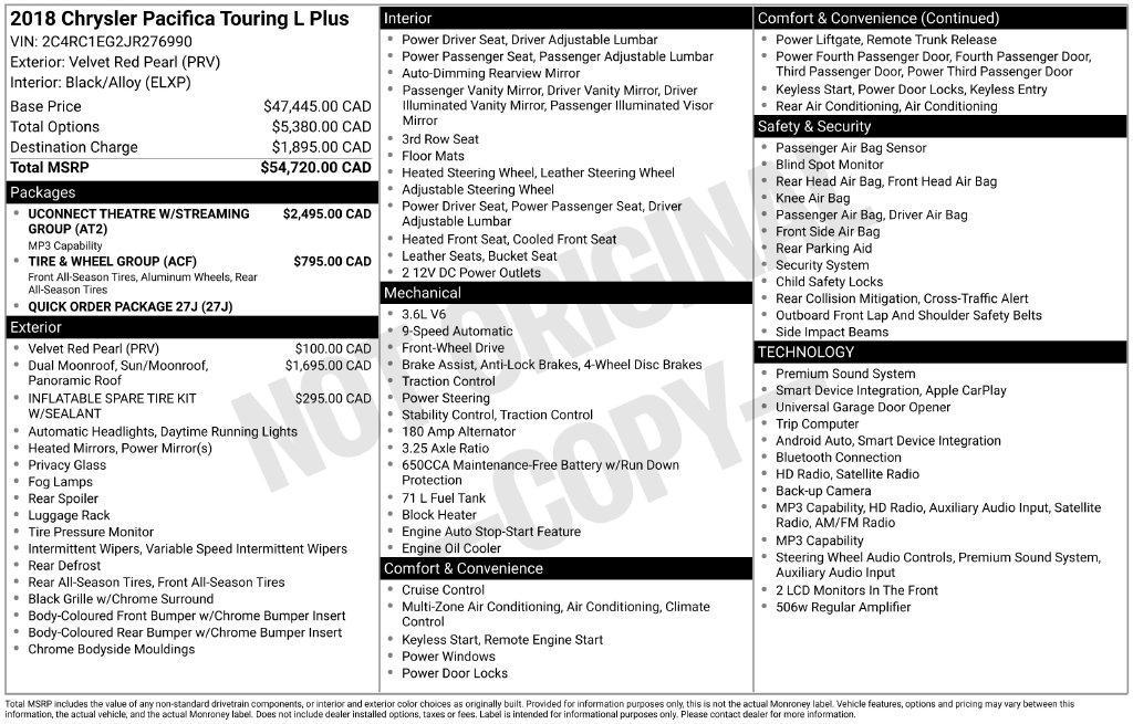 used 2018 Chrysler Pacifica car