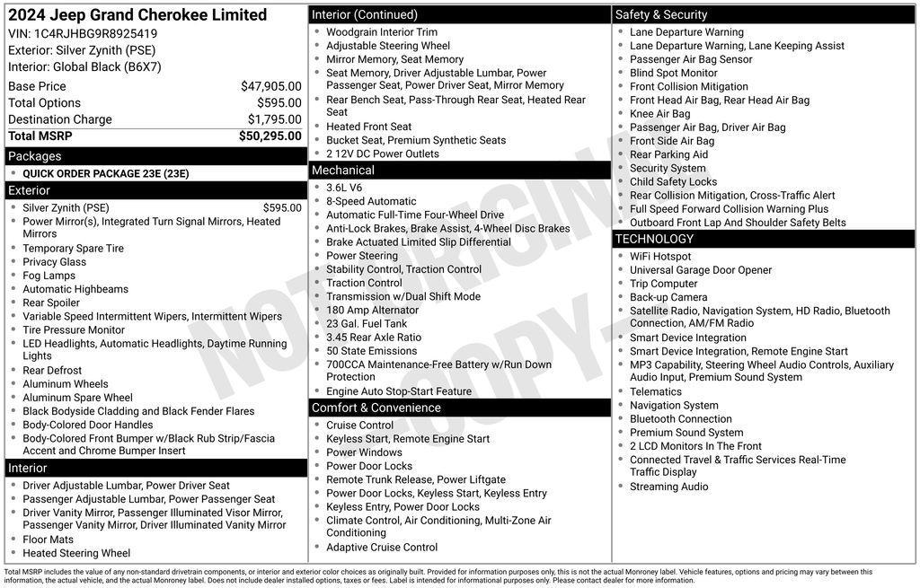used 2024 Jeep Grand Cherokee car, priced at $30,761