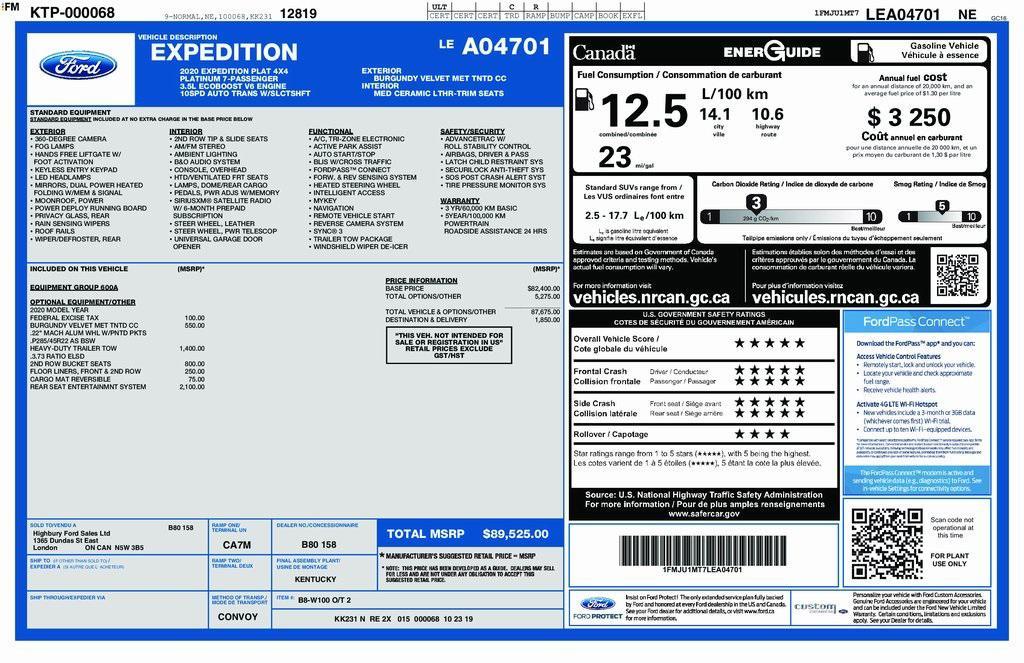 used 2020 Ford Expedition car, priced at $40,218