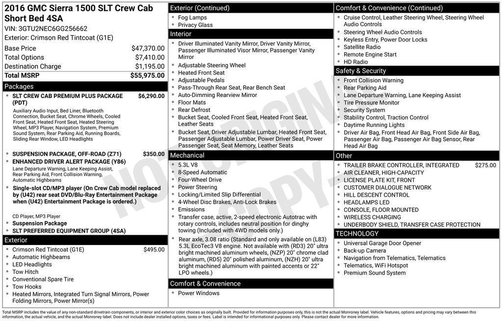 used 2016 GMC Sierra 1500 car, priced at $21,900