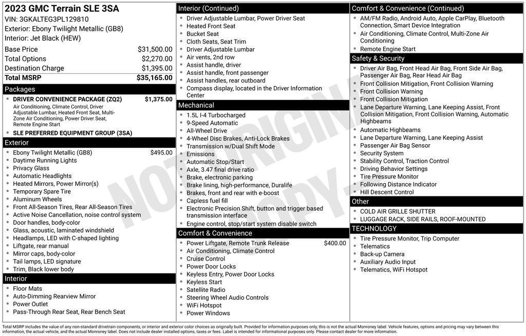 used 2023 GMC Terrain car, priced at $22,358