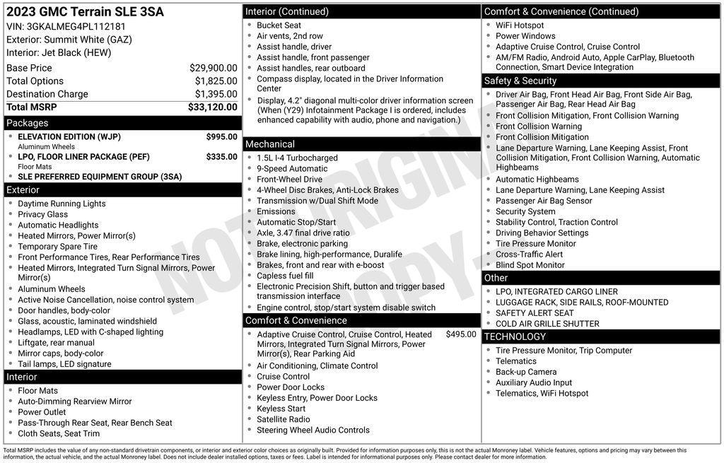 used 2023 GMC Terrain car, priced at $22,536