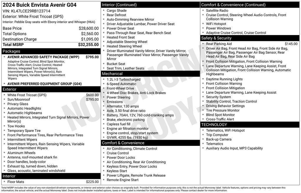 used 2024 Buick Envista car, priced at $24,987