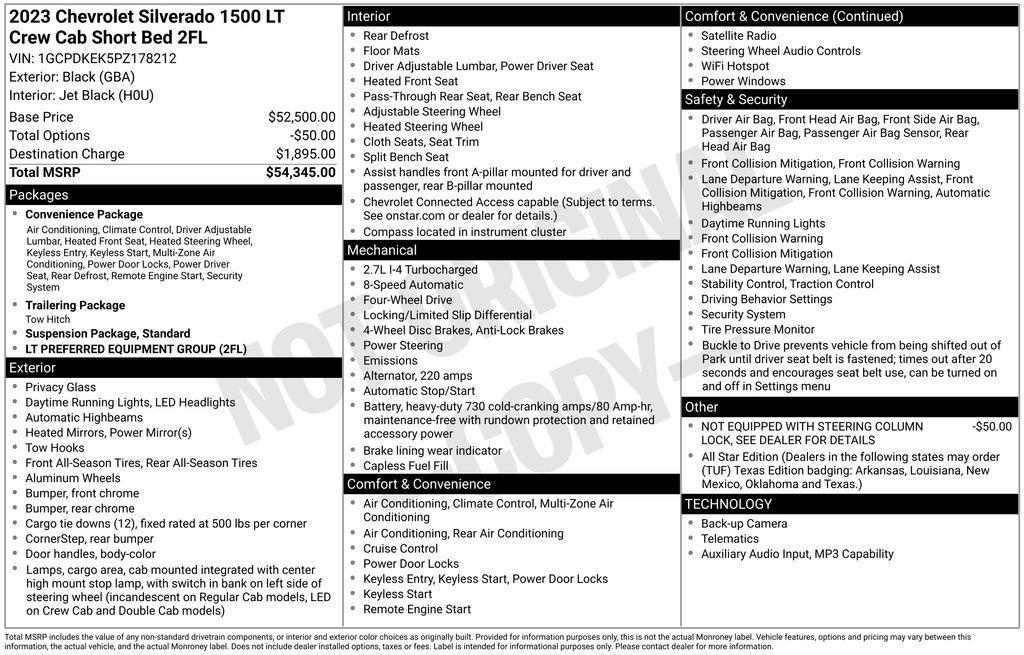 used 2023 Chevrolet Silverado 1500 car, priced at $34,486