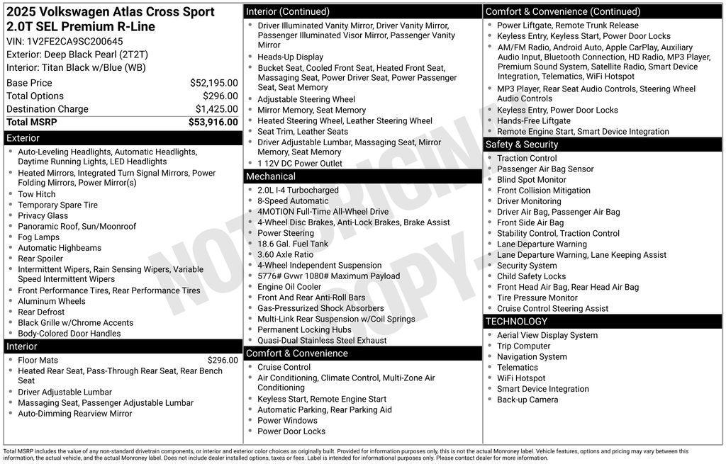 used 2025 Volkswagen Atlas Cross Sport car, priced at $43,380