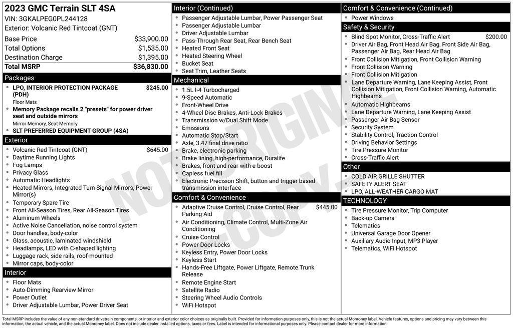 used 2023 GMC Terrain car, priced at $24,211