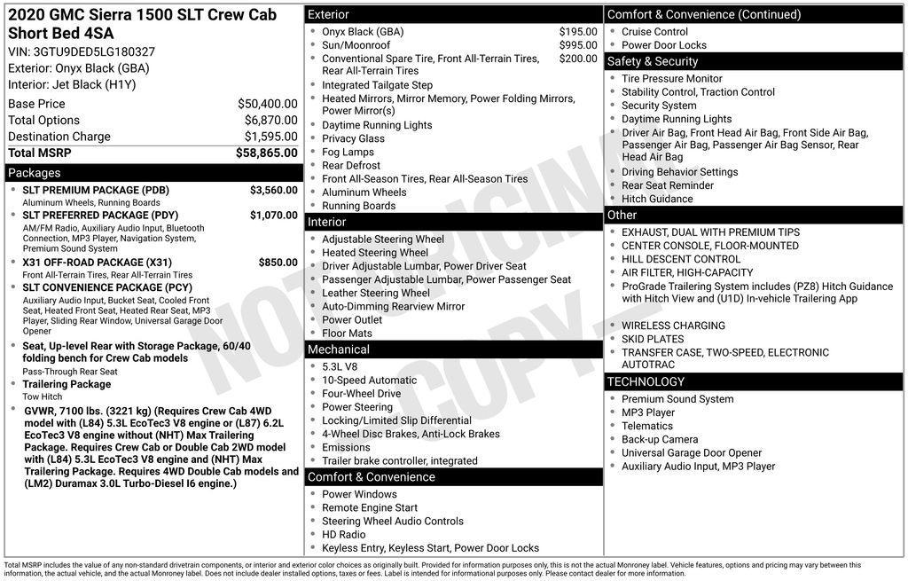 used 2020 GMC Sierra 1500 car, priced at $33,060