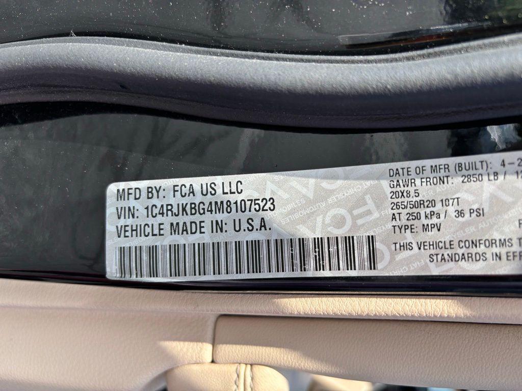 used 2021 Jeep Grand Cherokee L car, priced at $27,443
