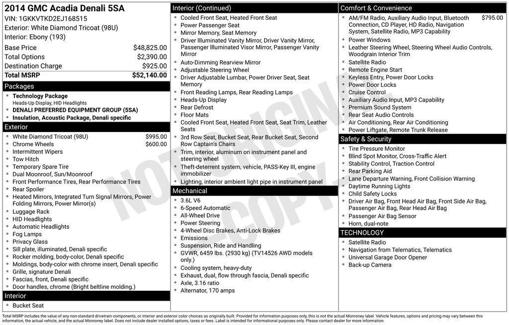 used 2014 GMC Acadia car, priced at $13,781