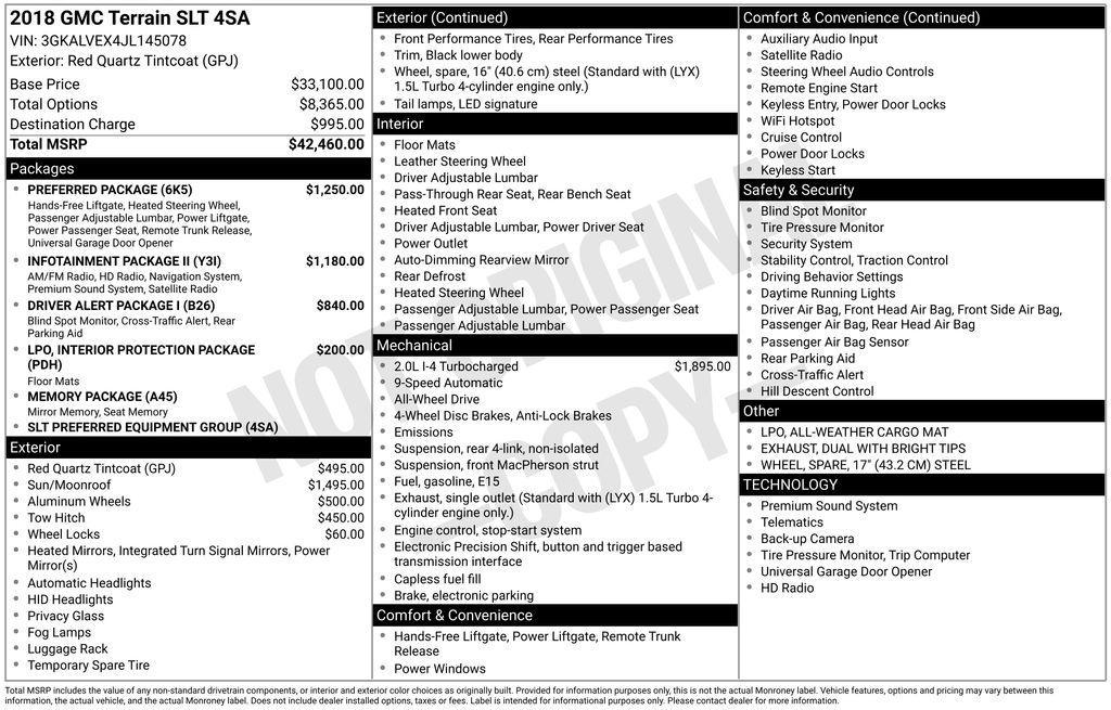 used 2018 GMC Terrain car, priced at $16,891