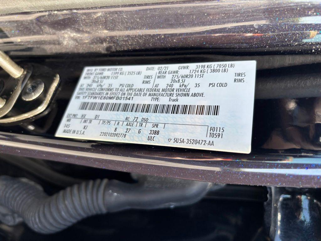 used 2021 Ford F-150 car, priced at $37,458