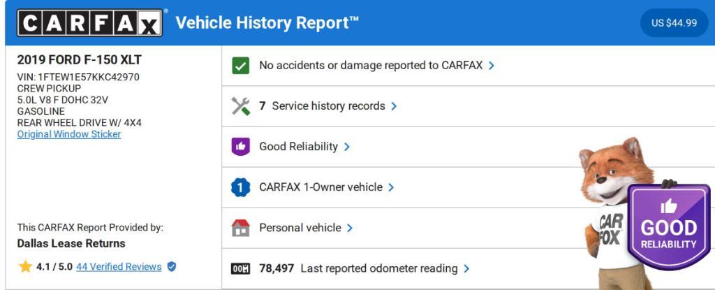 used 2019 Ford F-150 car, priced at $24,741