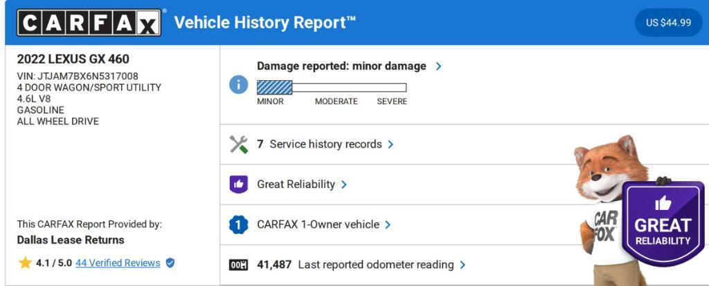 used 2022 Lexus GX 460 car, priced at $47,683