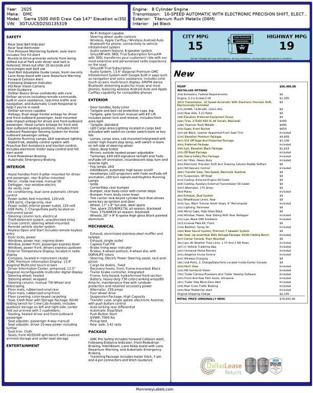 used 2025 GMC Sierra 1500 car, priced at $52,220