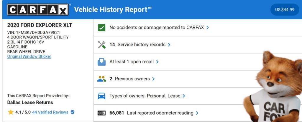 used 2020 Ford Explorer car, priced at $23,667