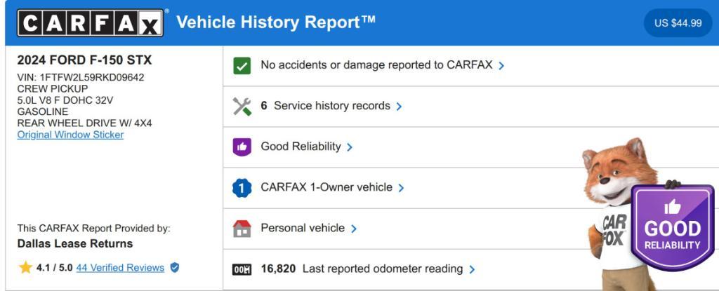 used 2024 Ford F-150 car, priced at $45,976