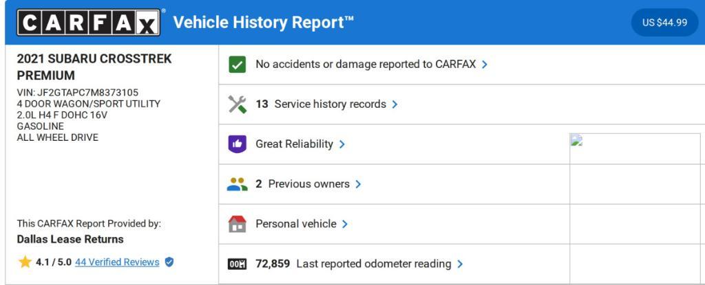 used 2021 Subaru Crosstrek car, priced at $20,753