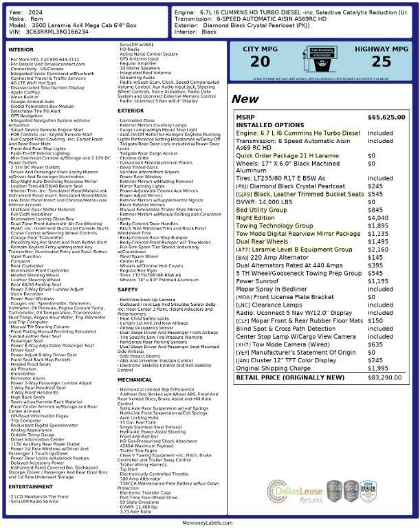 used 2024 Ram 3500 car, priced at $72,412