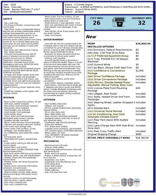 used 2018 Chevrolet Equinox car, priced at $19,001