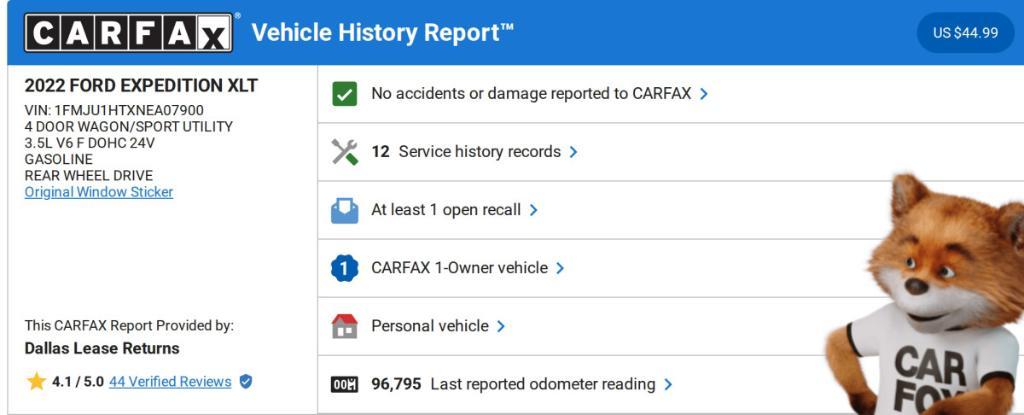 used 2022 Ford Expedition car, priced at $32,452