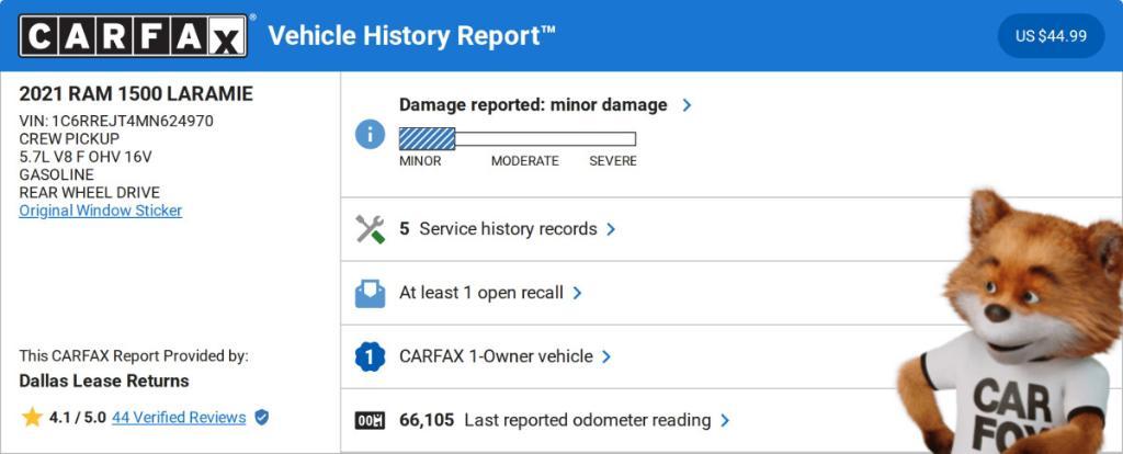 used 2021 Ram 1500 car, priced at $30,776