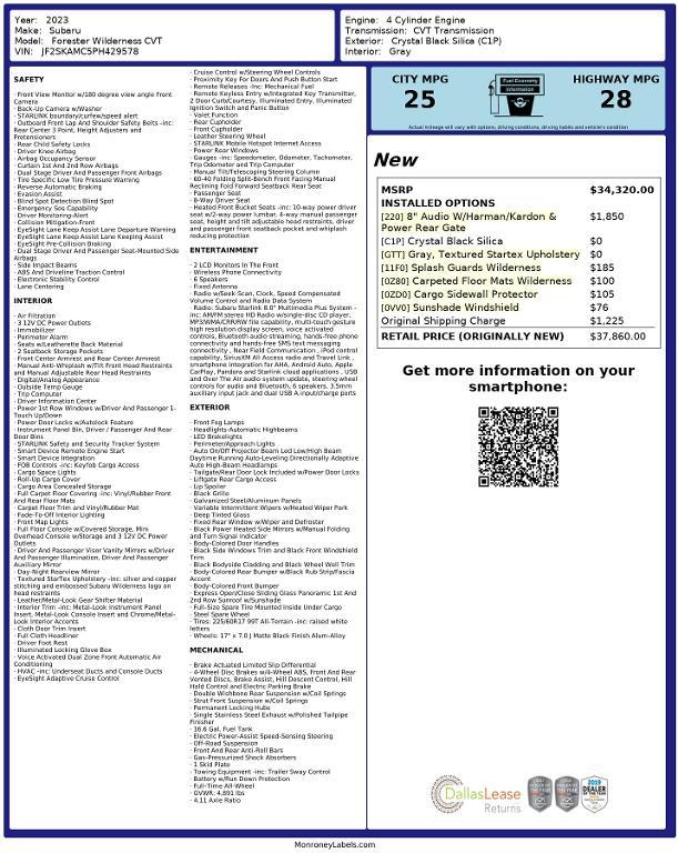 used 2023 Subaru Forester car, priced at $31,642