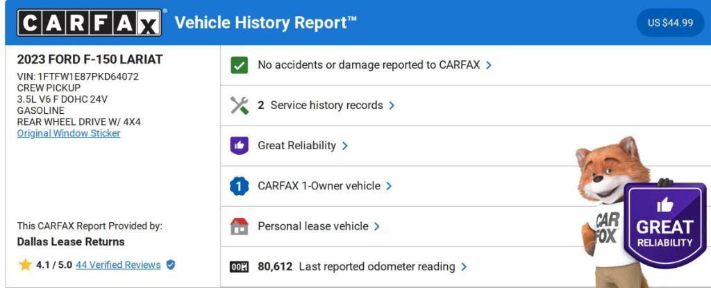 used 2023 Ford F-150 car, priced at $36,112