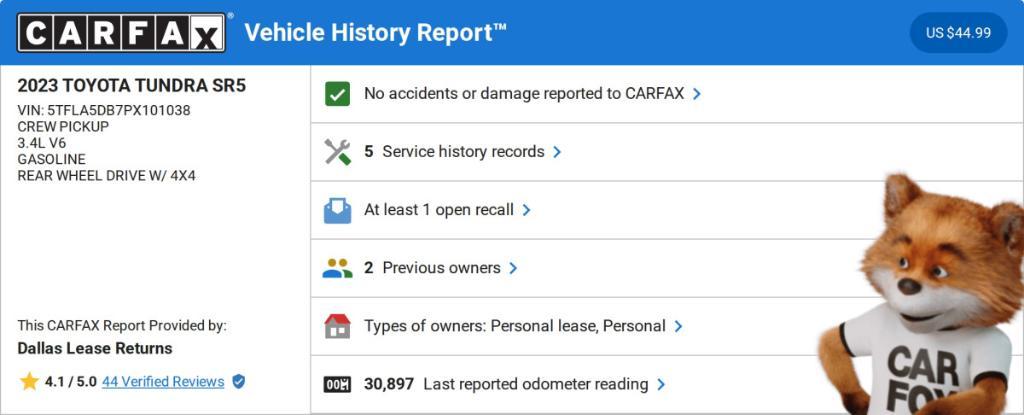 used 2023 Toyota Tundra car, priced at $44,390